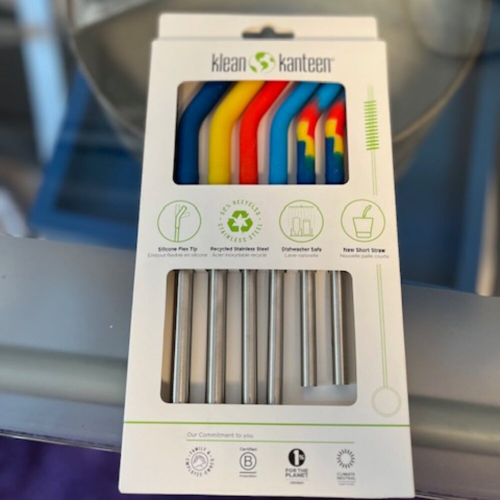 Klean Kanteen Six Pack of reusable recycled stainless steel straws - Picture 3 of 4